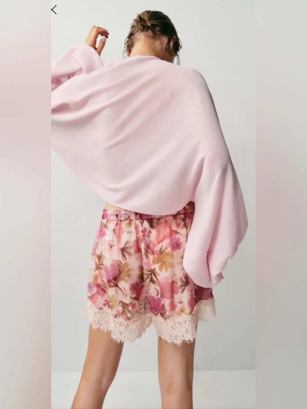 Zara Pink Lacey Shorts